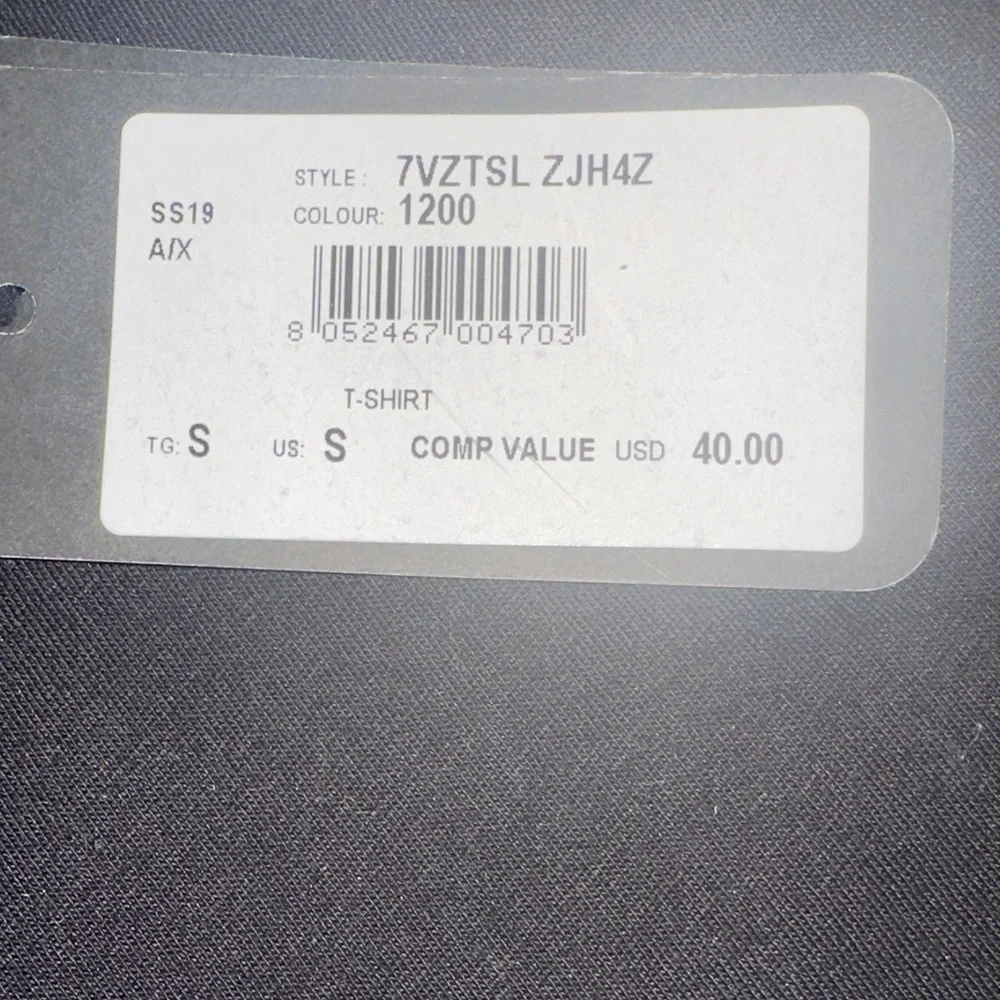 Armani Exchange Black and White Logo Tee - Picture 4 of 6